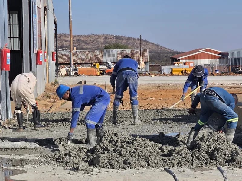 Pouring a slab